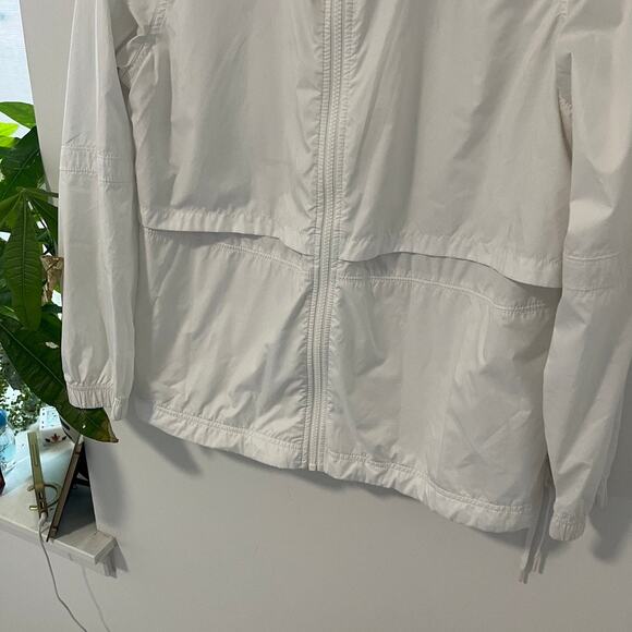 Nike White Woven Windbreaker Jacket Size Medium - Picture 5 of 8